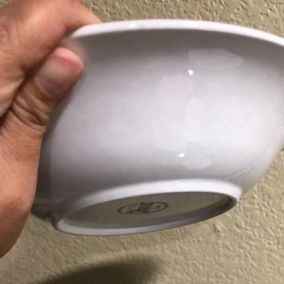 4 Gibson Designs Embossed Fruit Design 8 1/8" White Soup Salad Cereal Pasta Bowl - Picture 6 of 7